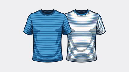 Striped T-Shirts Design Illustration