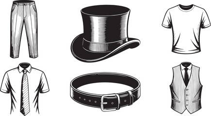 Men&rsquo;s Clothing Accessories Illustration