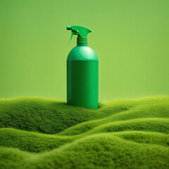 green grass in a glass vase