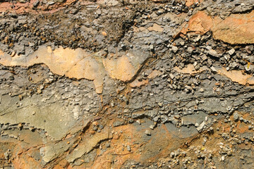 Abstract pattern and texture background of soil layers. For graphic design, 3D rendering and banners