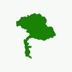 Map of Pakistan Occupied Kashmir Illustration – Detailed Geographic Outline