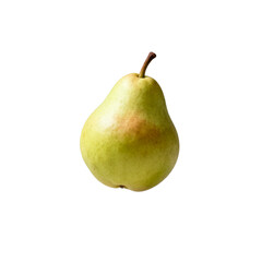 [Transparent Background PNG]Fresh and green pear with brownish spot on its surface