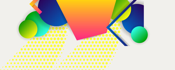 New color 2026 Dancing Cloud background with geometric elements, lines and dots for text, universal design, banner concept