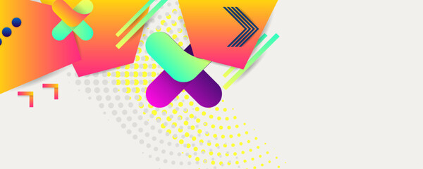 New color 2026 Dancing Cloud background with geometric elements, lines and dots for text, universal design, banner concept