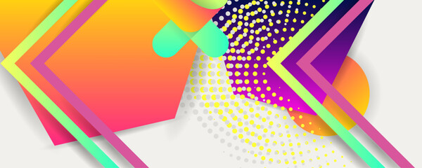 New color 2026 Dancing Cloud background with geometric elements, lines and dots for text, universal design, banner concept