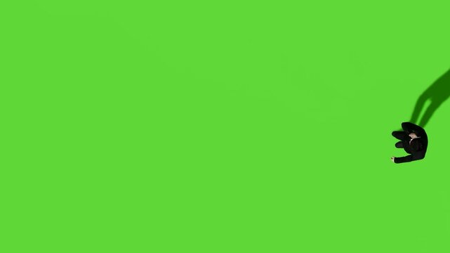 Top View Human Activity Green Screen