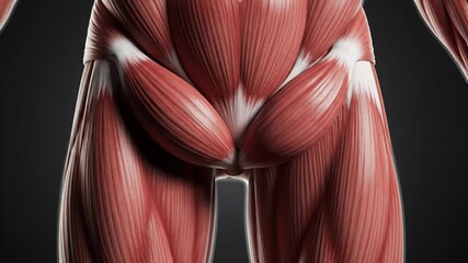 Detailed Medical Visualization of Human Adductor Brevis Muscle Group