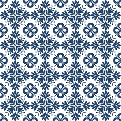 seamless damask pattern, blue, indigo, background, wallpaper, decoration 