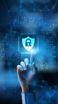Cyber Security Safeguarding Digital Assets and Preventing Threats Technology Concept Illustrated on Processor.