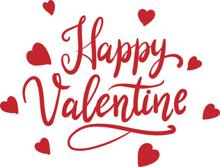 Vector art of happy valentines day message with red hearts on © vectolab