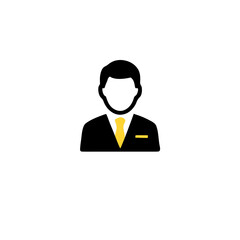 Professional Man in Suit and Tie Icon Representing Business and Career