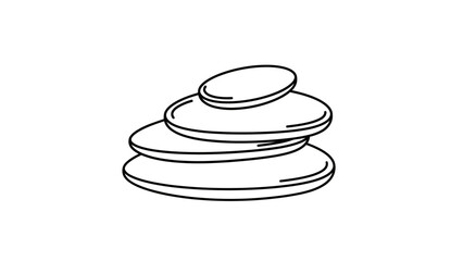Stack of smooth balanced stones for spa and wellness.