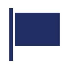 Minimalist blue rectangle with vertical bar