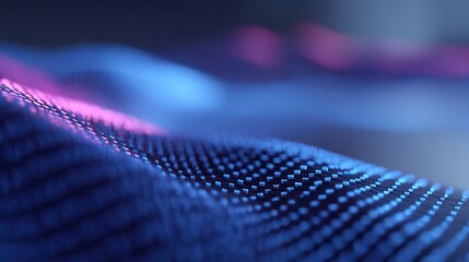 Abstract Textile Patterns with Colorful Waves and Light Reflections