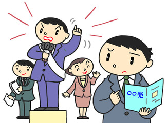 社会問題のイラスト - 選挙活動・演説・マニフェスト・政治不信