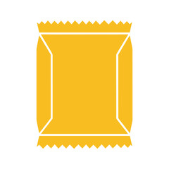 Yellow snack packaging illustration