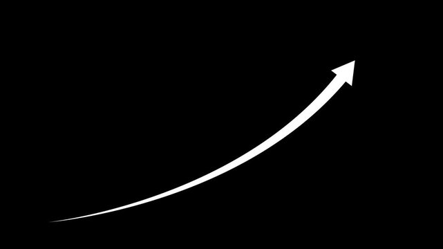 arrow rising transparent channel, Rising arrow.Animated of business growth icon animation.arrow rising transparent channel, Business line arrow, Business Growth And Success Arrow Info ...4k video