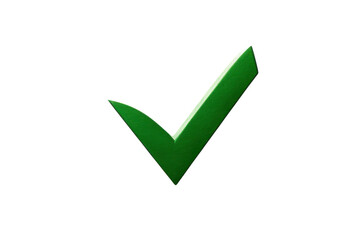 Single green check mark symbol on a black background with subtle texture tick
