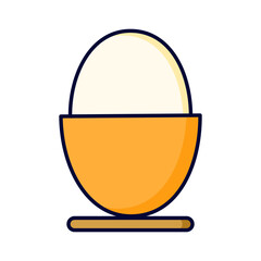 Egg isolated icon on white background.