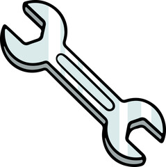 Modern Wrench Icon for Technical Support and Settings