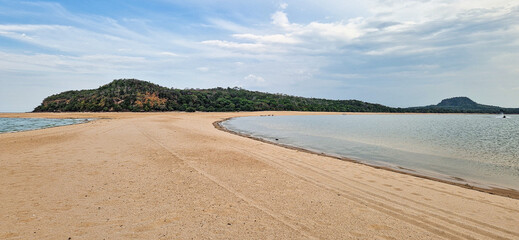 The beach of Ponta do Cururu, on the banks of the Tapajos River in Alter do Chao, state of Para in Brazil