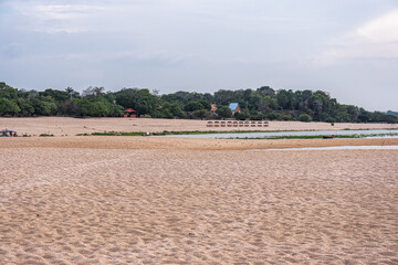 The beach of Ponta de Pedras, on the banks of the Tapajos River in Alter do Chao, state of Para in Brazil