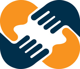 Handshake Unity Partnership Logo Design Business Vector Template Icon