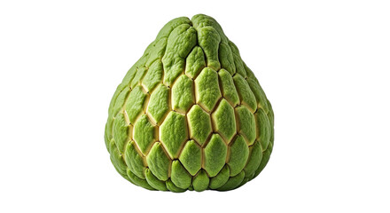 Obraz premium Whole Green Spiky Fruit with Unique Hexagonal Texture Exotic Botanical