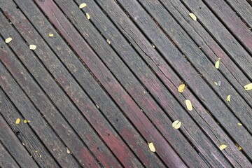 Old timber walkway angle view background
