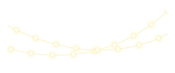 Gold Festive Garland PNG with Transparent Background © Design Zone