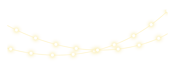 Gold Festive Garland PNG with Transparent Background