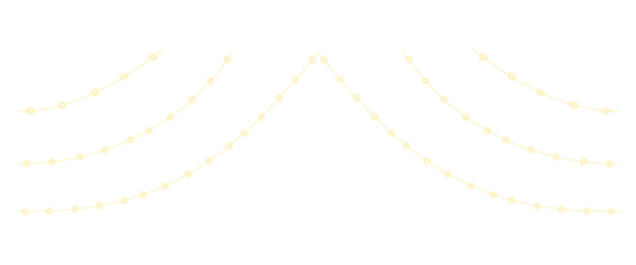 Gold Festive Garland PNG with Transparent Background