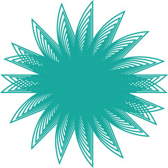 Teal Geometric Mandala Abstract Vector Design