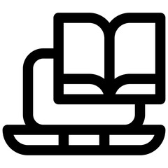 Online course. Editable stroke vector icon.