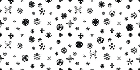 Winter snow endless pattern.Seamless pattern with snowflakes . Christmas snow repeating pattern.Vector
