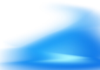 Rising soft blue blur gradient smoke shape isolated