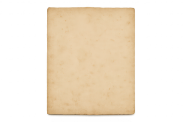 Aged paper texture on transparent background for graphic design use.