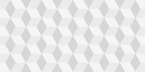 Fototapeta premium Abstract white and gray style minimal blank cubic. Geometric pattern illustration mosaic, square and triangle wallpaper. Seamless cube technology business concept.