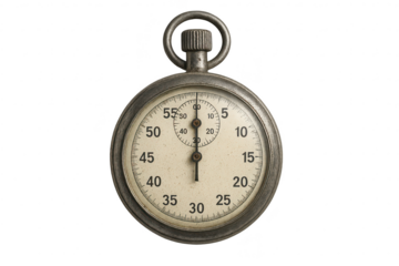 Vintage Stopwatch Isolated with transparent background for your designs.