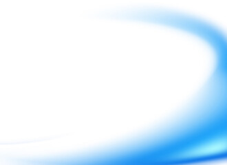 Sweeping blue blur gradient border curve isolated