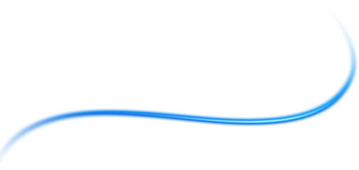 Minimal soft blue blur gradient wave line isolated