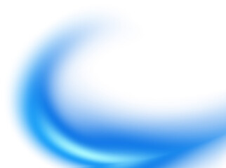 Sweeping blue blur gradient curve wave isolated