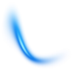Soft blue blur gradient U-curve hook isolated