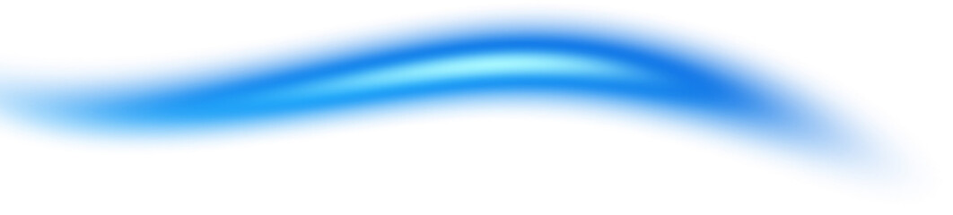 Minimal blue blur gradient horizontal wave line isolated