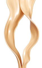 Liquid foundation splash element, fluid cosmetic cream 3d illustration.