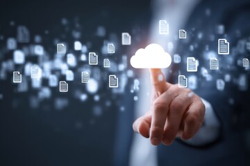 Cloud storage enhances document management efficiency by providing secure access and organization for users in a professional environment
