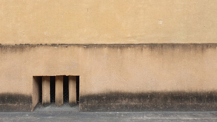 Aged plaster wall texture from Japanese colonial era architecture in Taiwan, vintage traditional surface weathered marks, background design, fashion material decor concept, poster banner layouts