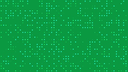 Green background with light green and cyan dots - Powered by Adobe