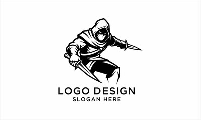 Assassin with Daggers Logo Design.