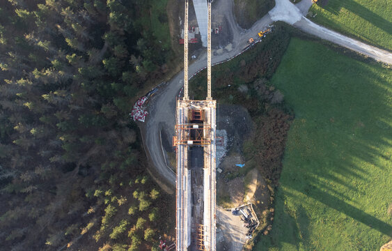 TAV high speed train bridge under construction in the basque country